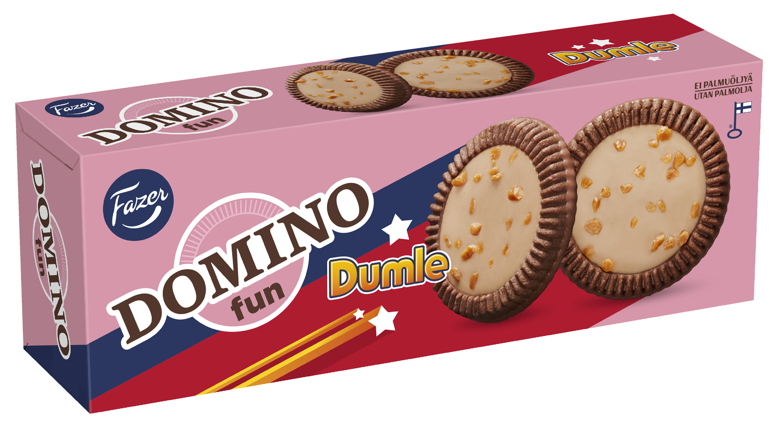 Fazer Domino Fun herkuttelukeksi 120g Dumle