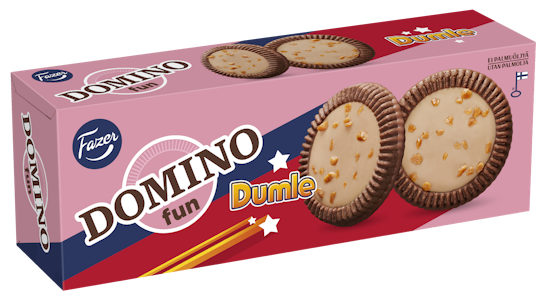 Fazer Domino Fun herkuttelukeksi 120g Dumle