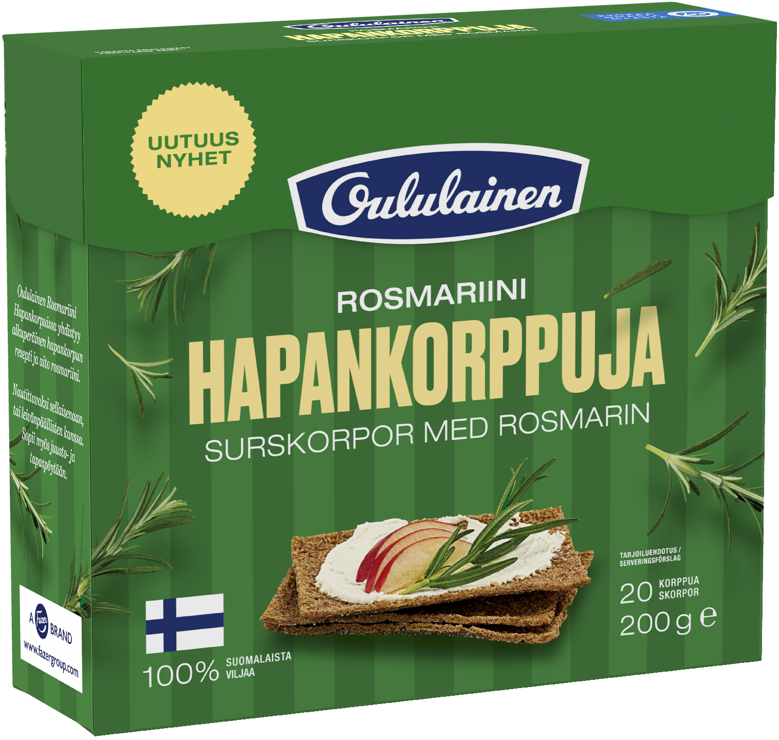 Oululainen Rosmariini Hapankorppu 200g