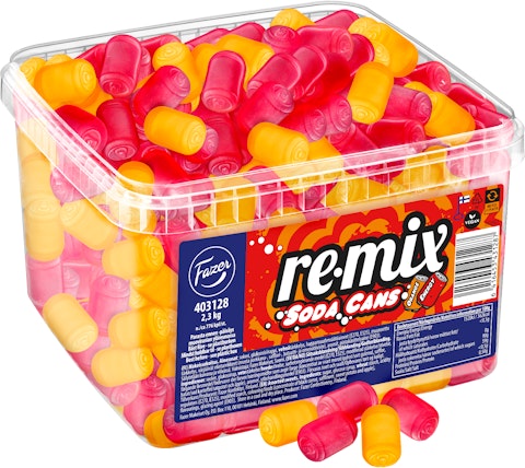 Fazer Remix Soda Cans 2,3 kg | K-Ruoka Verkkokauppa