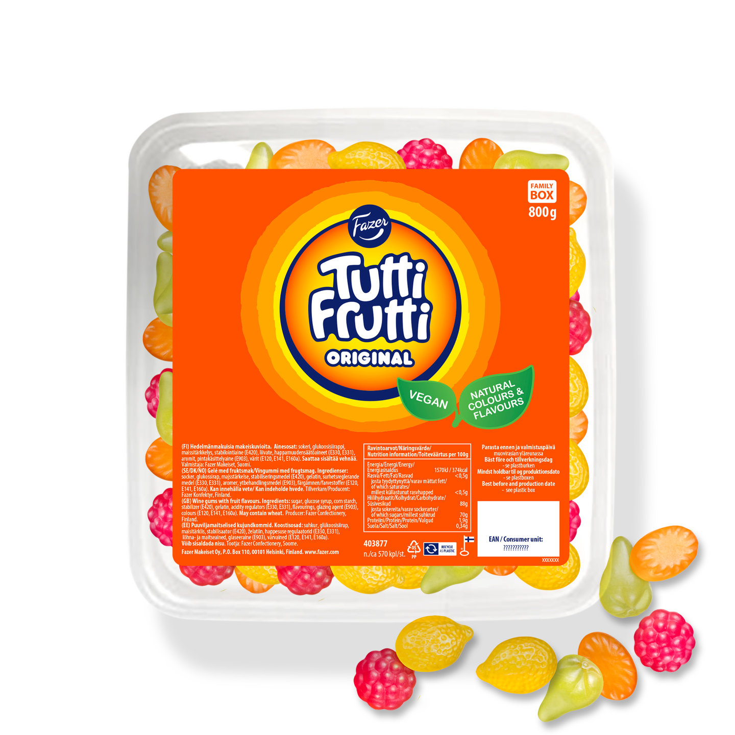 Fazer Tutti Frutti Original 800g