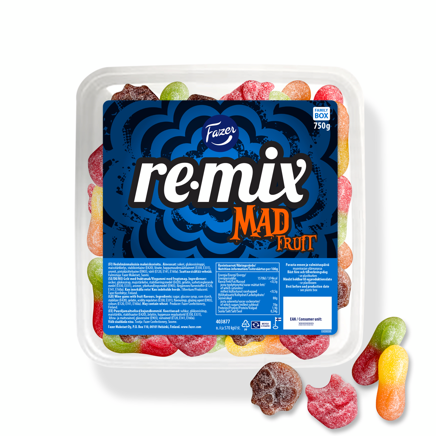 Fazer Remix Mad Fruit Mix 750g