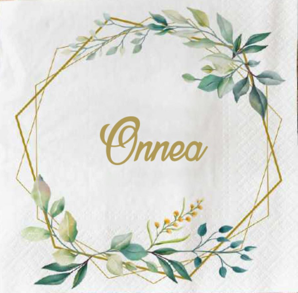 Juhlamaailma lautasliina 20kpl 33cm Onnea