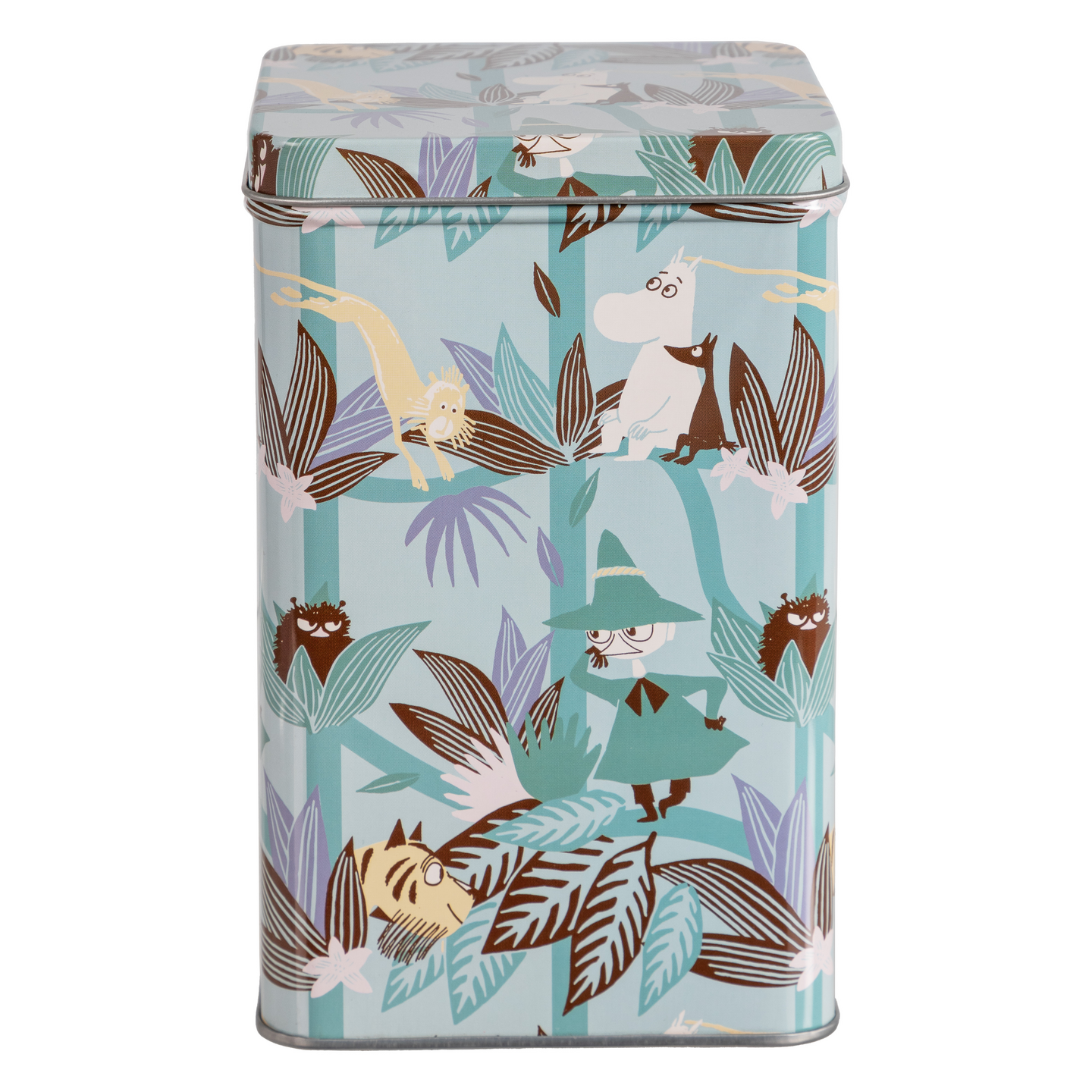 Muumi Latvus kahvipurkki neliö sinivihreä