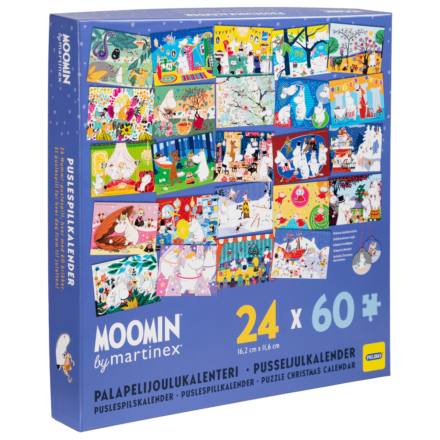 Martinex Muumi palapelijoulukalenteri 24X60 palaa