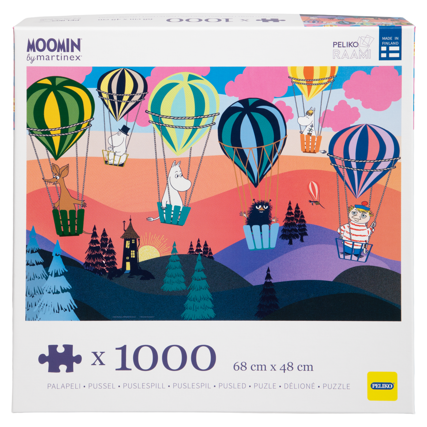 Peliko Muumi 1000 palaa aamulento