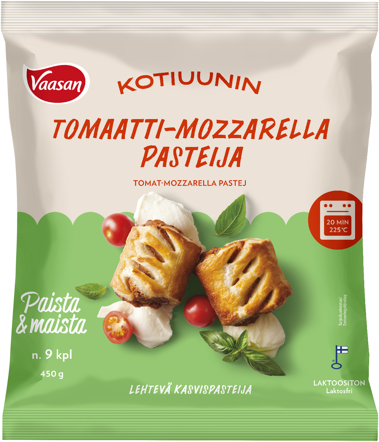 Vaasan Kotiuunin tomaatti-mozzarella pasteija 9kpl/450g
