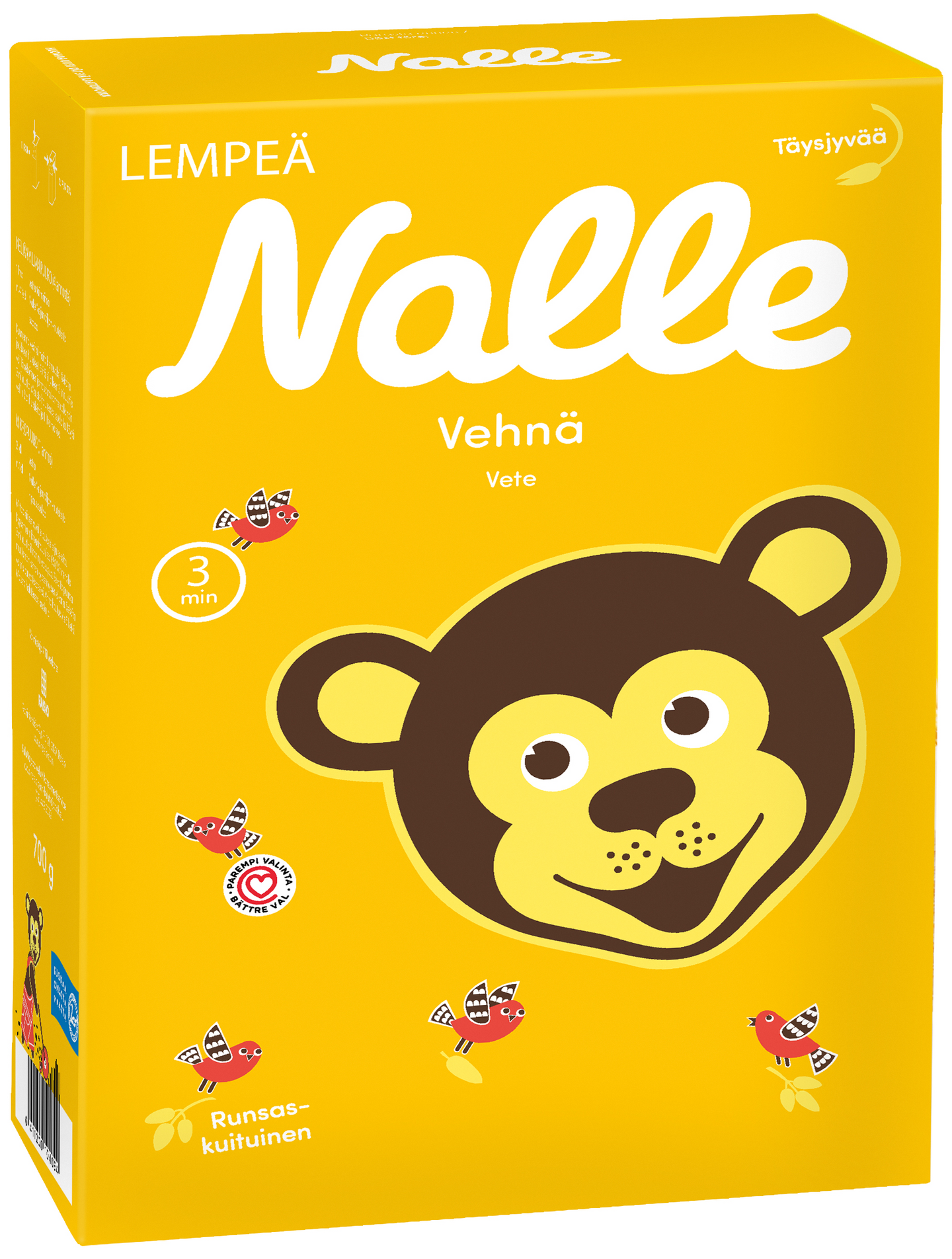 Nalle vehnä täysjyvähiutale 700 g