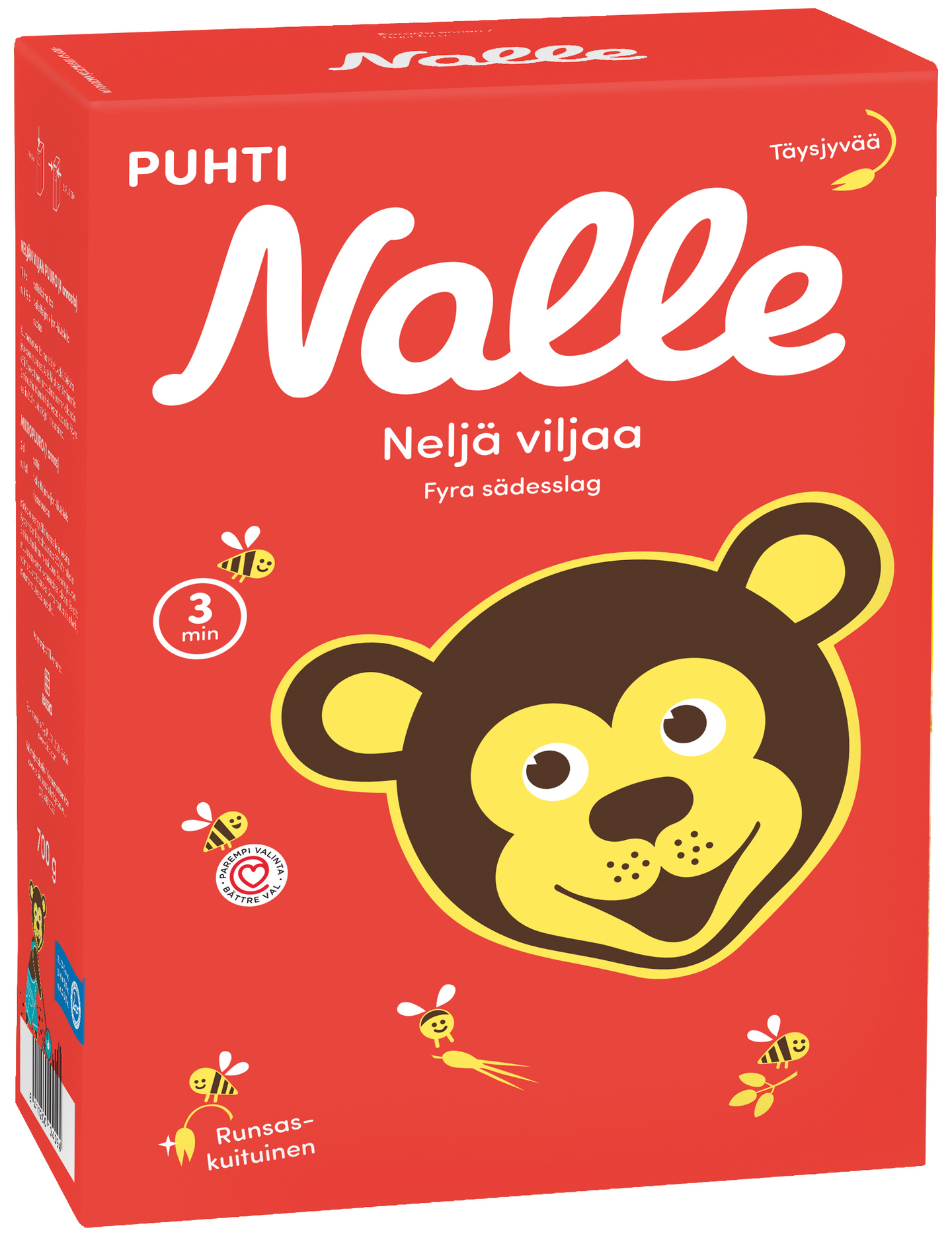 Nalle 4-viljan täysjyvähiutale 700 g