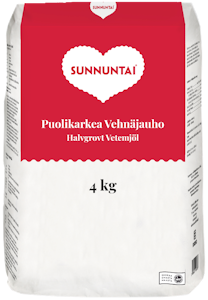 Sunnuntai puolikarkea vehnäjauho 4kg