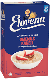 Elovena 12x35g annospikapuuro omena-kaneli