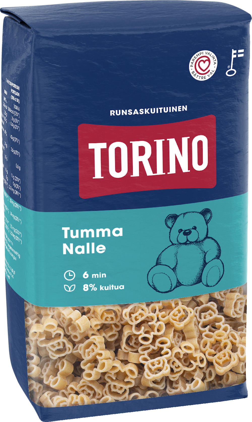 Torino tumma nalle pasta 500 g — HoReCa-tukku Kespro