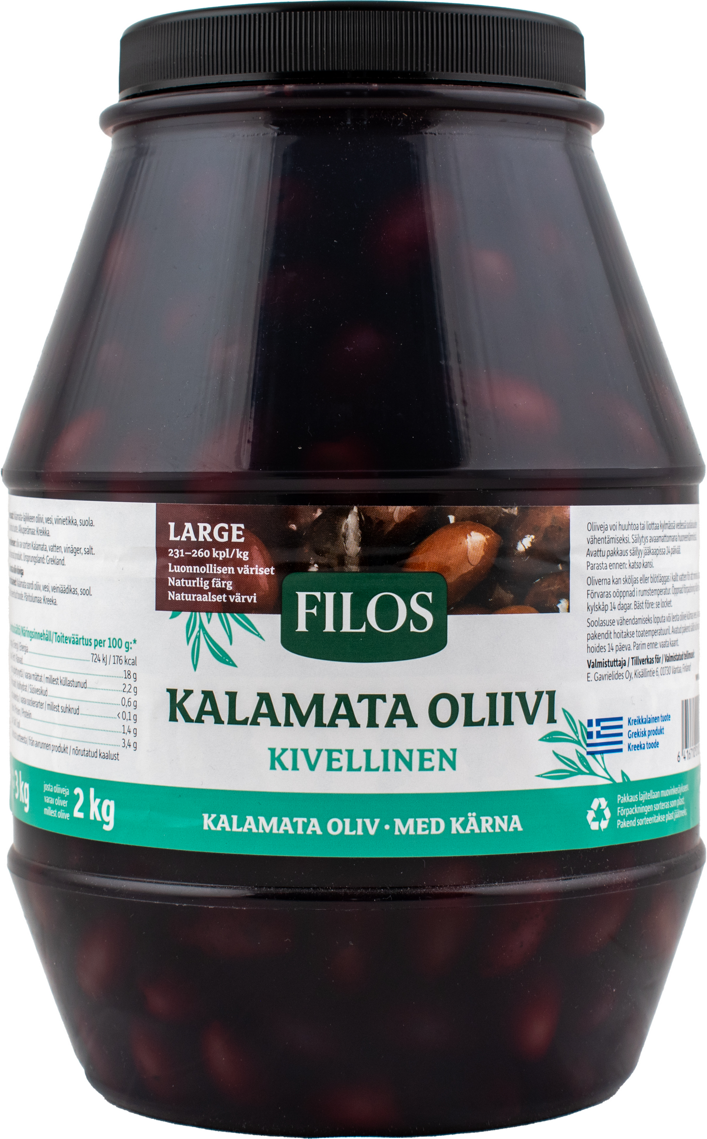 Filos Kalamon oliivi kivellinen large 3/2kg