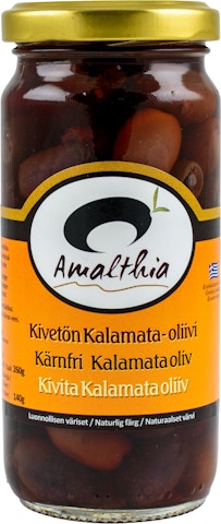 Amalthia Kivetön Kalamata-oliivi 260g/140g