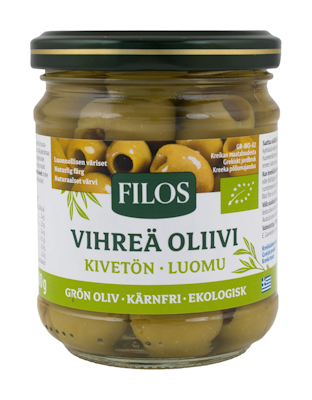 Filos vihreä kivetön oliivi 200/100g luomu