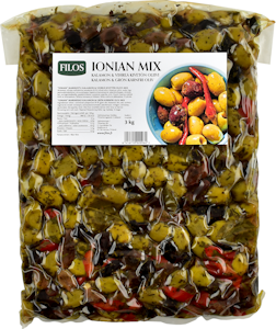 Filos Ionian marinoitu Kalamon & vihreä oliivi-mix kivetön 3kg