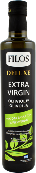 Filos Deluxe 500ml suodattamaton ekstra-neitsyt oliviöljy