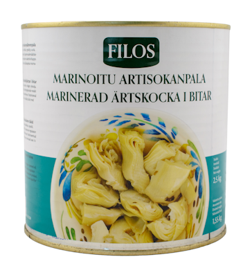 Filos marinoitu latva-artisokansydämenpala 2,5/1,55 kg