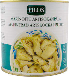 Filos marinoitu latva-artisokansydämenpala 2,5/1,55 kg