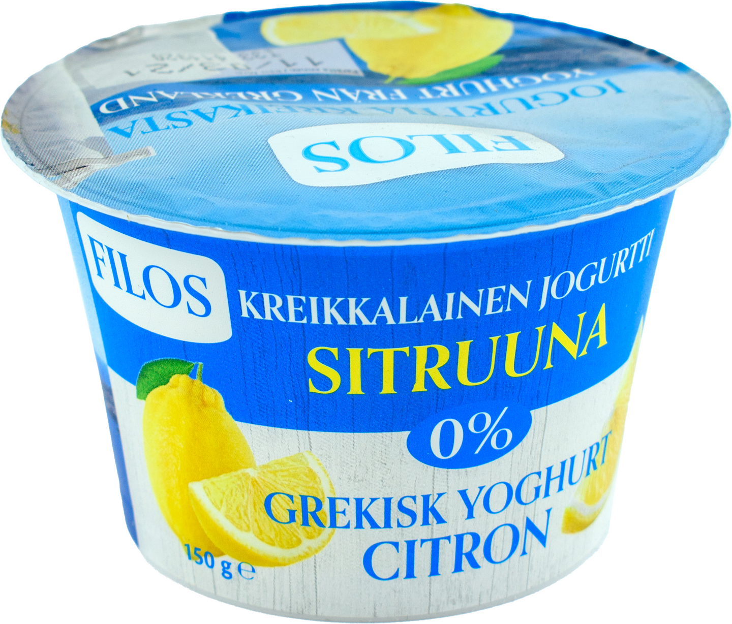 Filos kreikkalainen jogurtti 150g 0% sitruuna