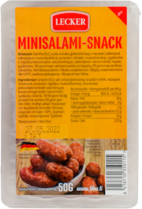 Lecker minisalami-snack 50g