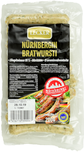 Lecker Nürnbergin bratwursti 200g