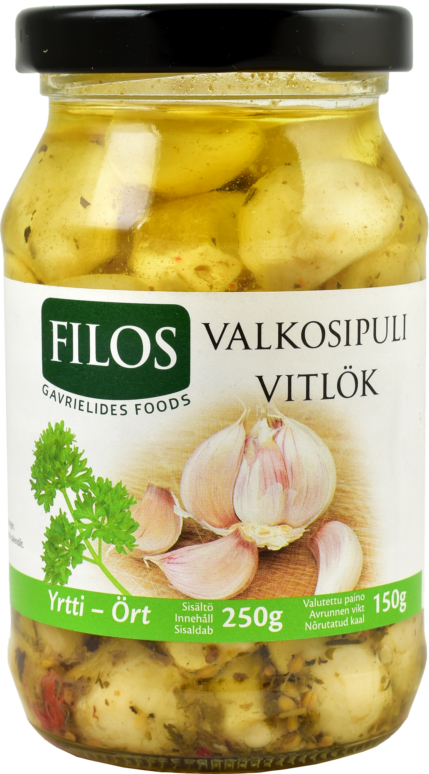 Filos valkosipulinkynsi yrttimarinadissa 250/150g