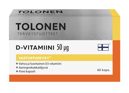 Tolonen D-vitamiini 50µg 60kaps 19g