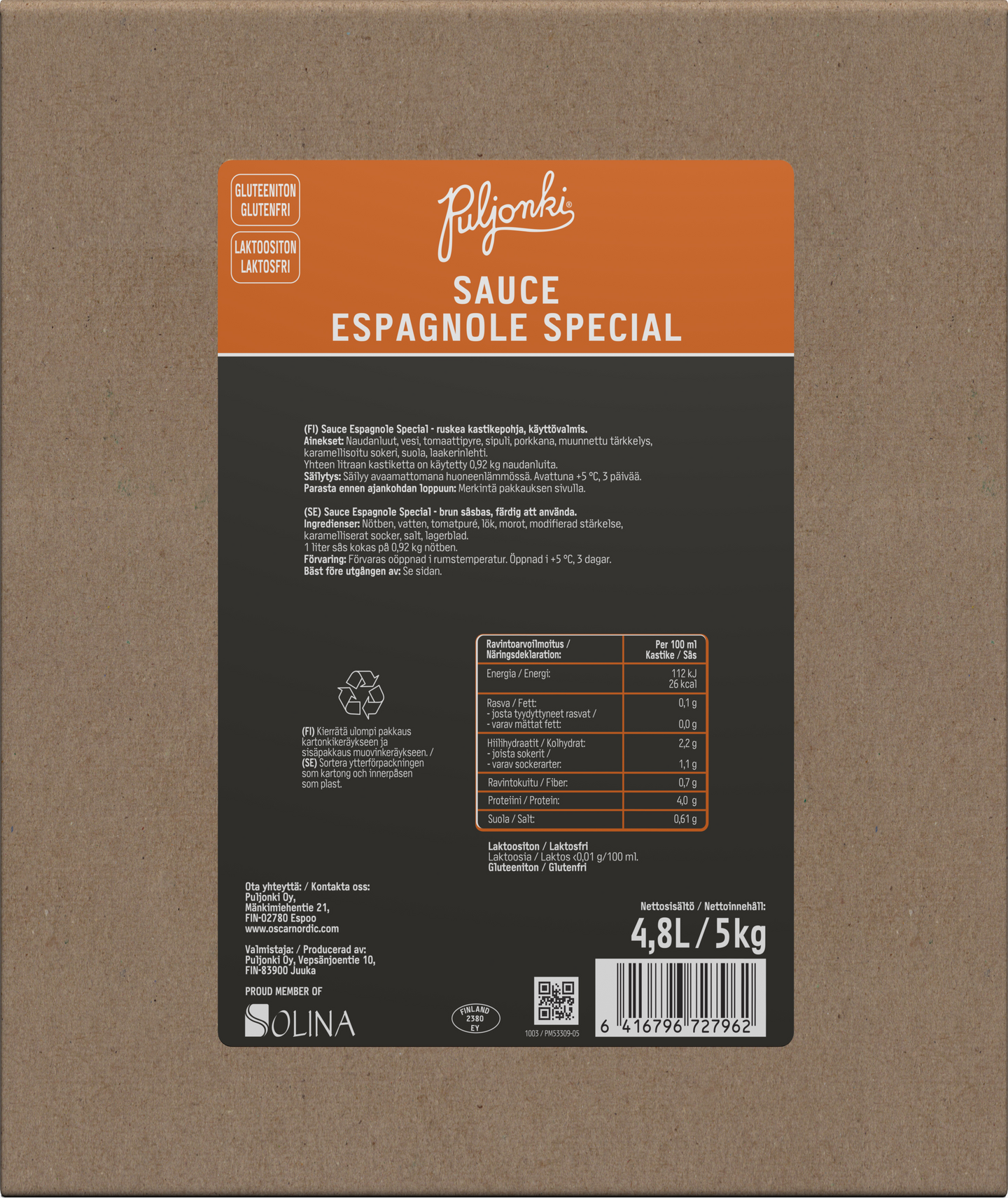 Puljonki Sauce Espagnole Special kastikepohja 5 kg