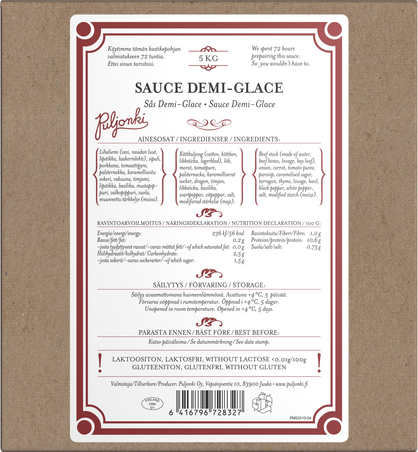 Puljonki Sauce Demi Glace 4,7l bag in box