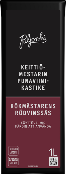 Puljonki Keittiömestarin Punaviinikastike, valmiskastike 1l