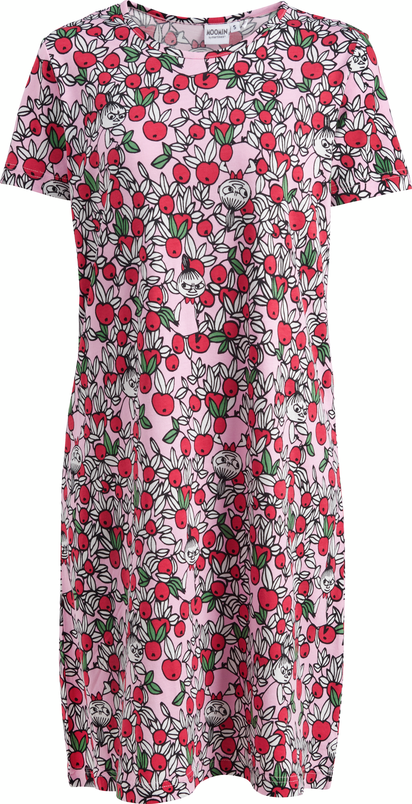 Muumi naisten yöpaita Karpalo vaaleanpunainen