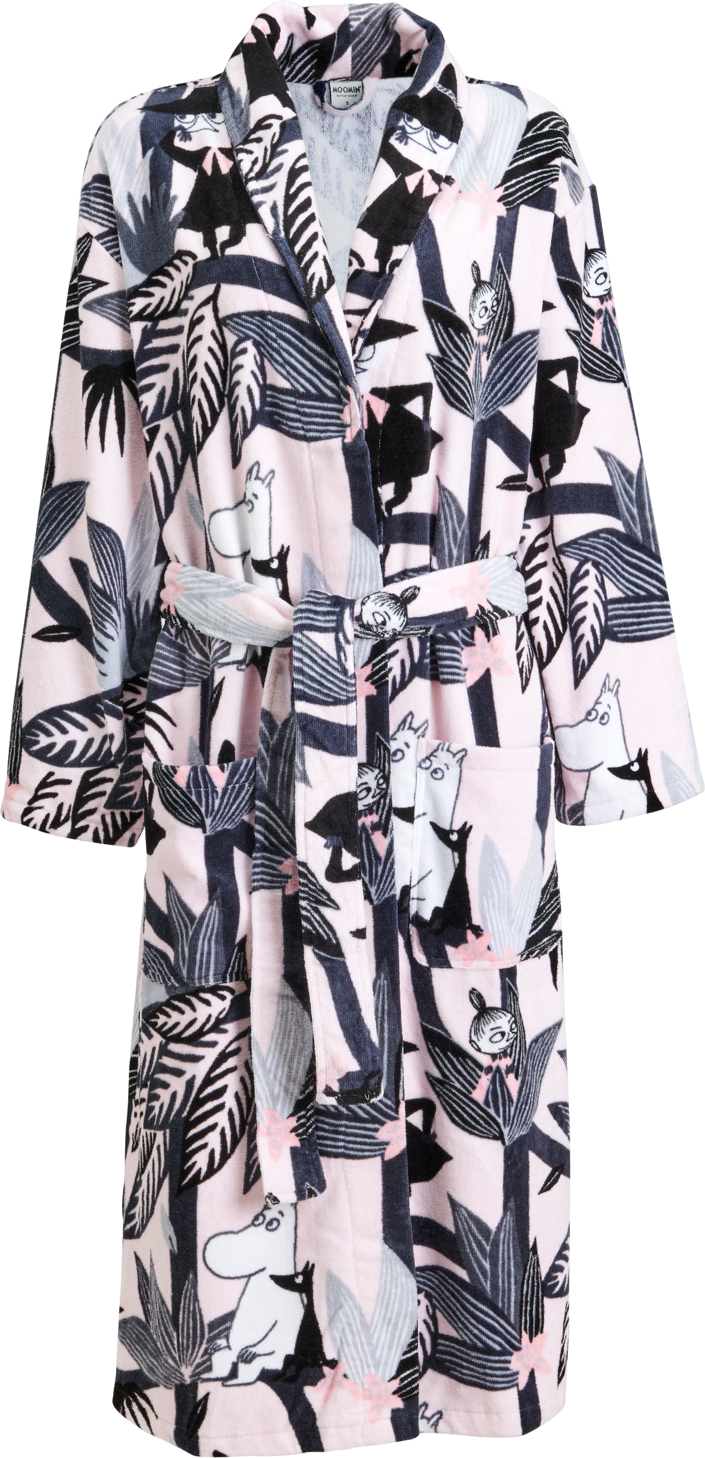 Muumi naisten kylpytakki Latvus vaaleanpunainen