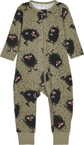 Muumi vauvojen pyjama Pörröinen oliivi