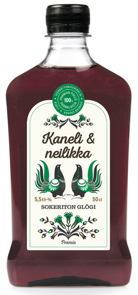 Pramia kaneli-neilikka punainen sokeriton glögi 0,5l 5,5% DOLLY