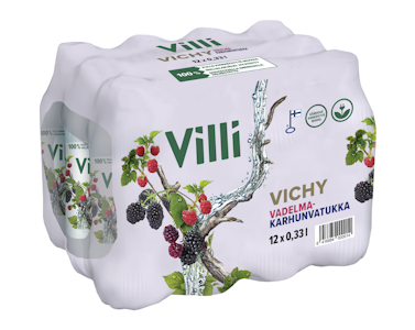 Villi Vichy vadelma-karhunvatukka 0,33l 12-pack