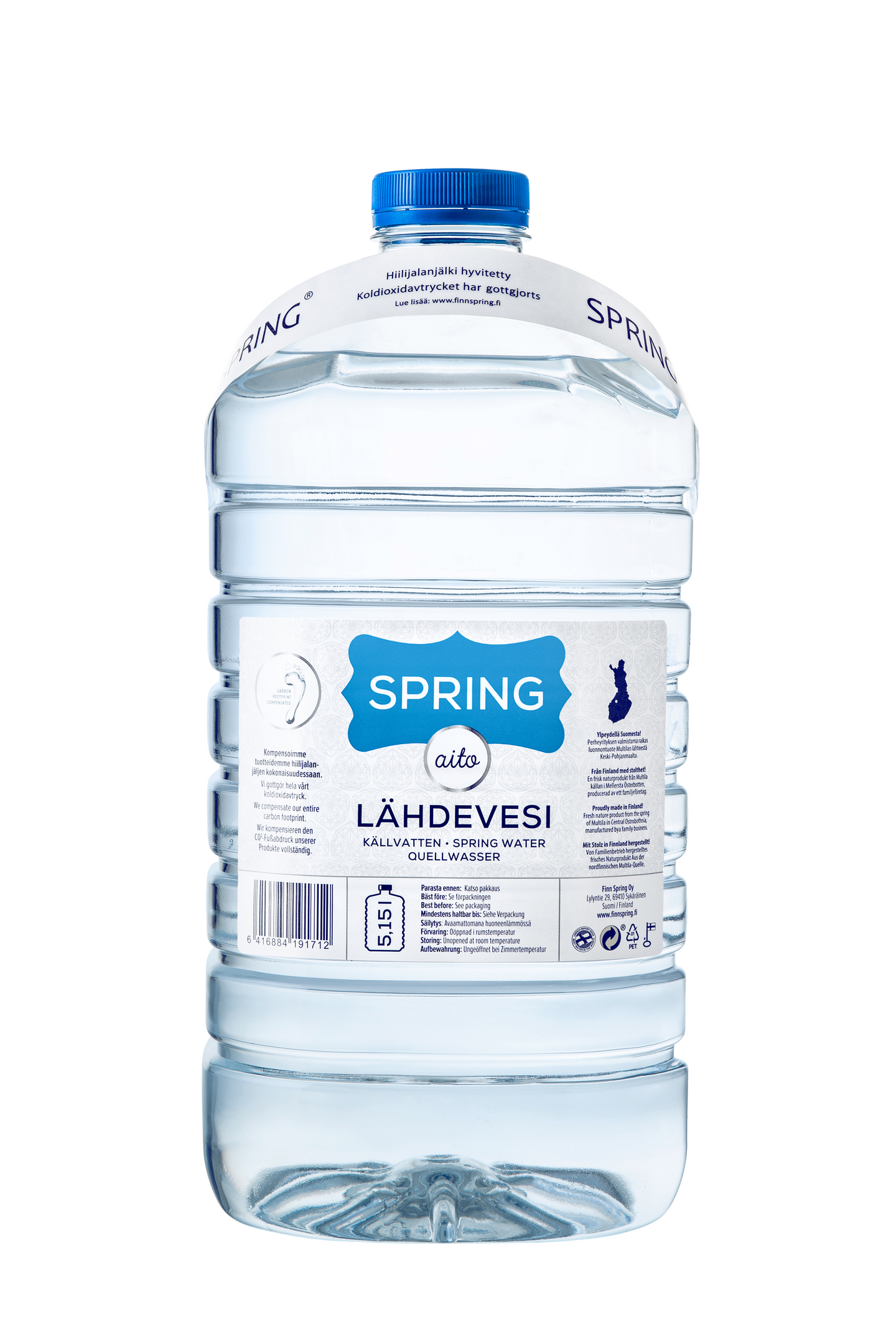 Spring Aqua lähdevesi 5,15l PUOLILAVA