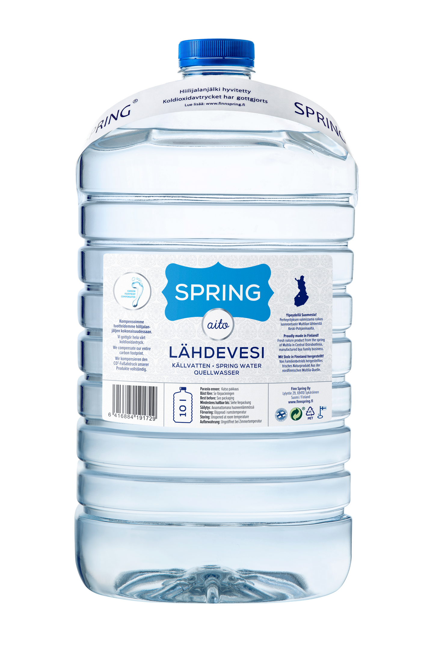 Spring Aqua lähdevesi 10l PUOLILAVA