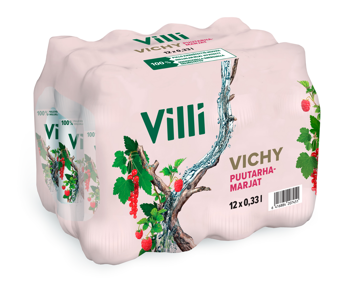 Villi Vichy puutarhamarjat 0,33l 12-pack PUOLILAVA