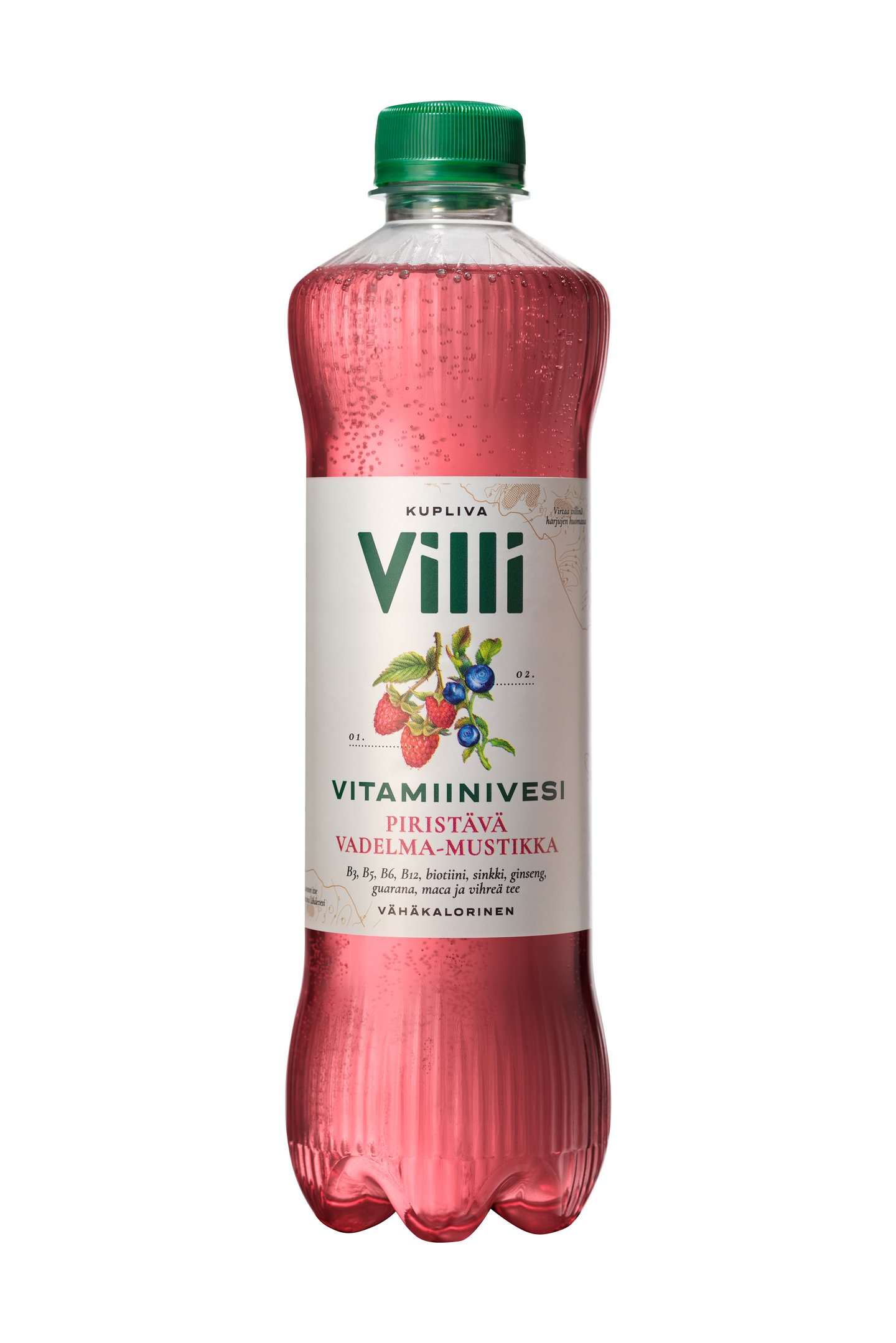 Villi vitamiinivesi vadelma-mustikka 0,5l DOLLY