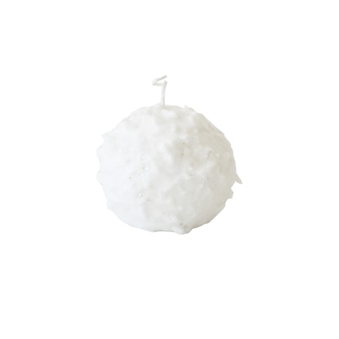 Finnmari lumipallokynttilä 9cm valkoinen