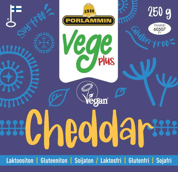 Vege plus 250g kasvisrasva Cheddar maku