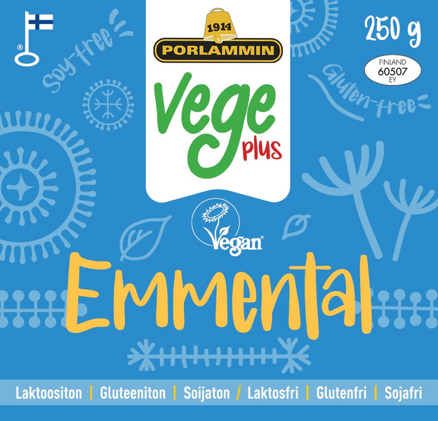 Vege plus Emmental kasvisrasvavalmiste 250 g