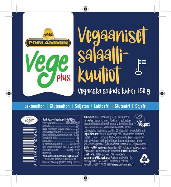 Vege plus 150g salaattikuutiot