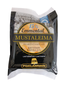 Porlammin 15 % Mustaleima emmental juusto 280 g