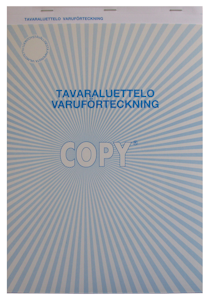 Copy tavaraluettelo A4 itsejäljentävä