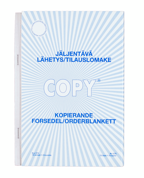 Copy Lähetys/tilauslomake A5 itsejäljentävä