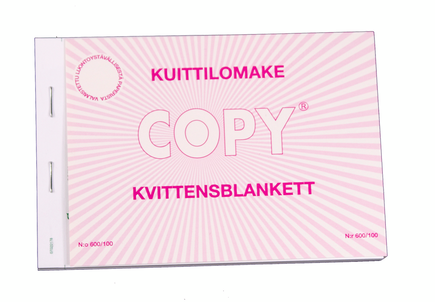 Copy Kuittilomake A6. Ei jäljentävä