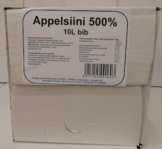 DeliMax Appelsiinimehutiiviste 500% 10l 1+4-5 bib automaattiin