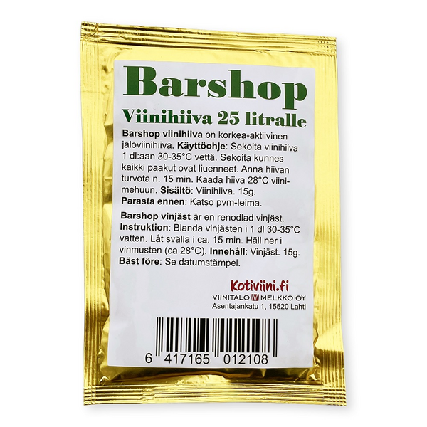 Barshop viinihiiva 15g